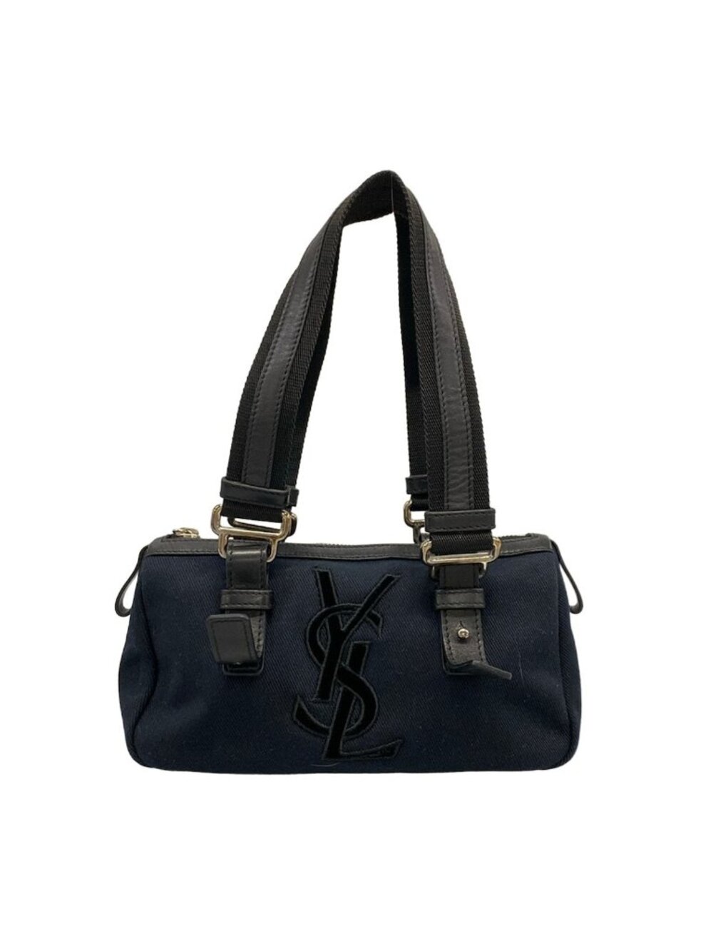 Saint Laurent Rive Gauche Kahala Black Dark Navy Mini Bag Leather